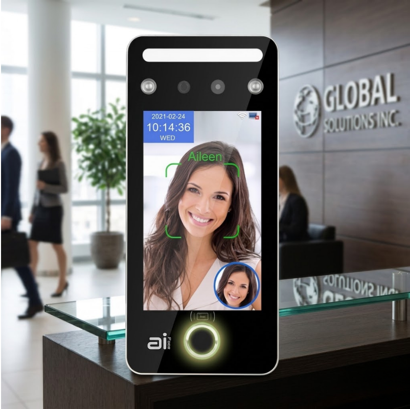 เครื่องสแกนบันทึกเวลาเข้าออกงาน ระบบควบคุมประตู AI Face Ai005 รูปภาพ 1