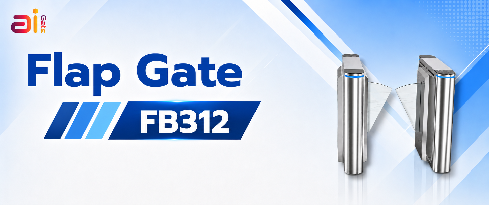 ประตูกั้นคนอัตโนมัติ ประตูปีกผีเสื้อ Ai Turnstile Flap barrier Gate FB312