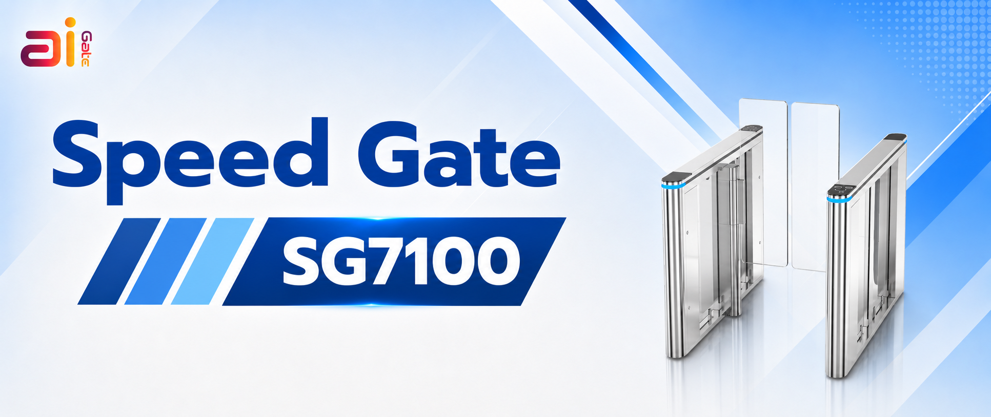 ประตูบานเลื่อนกั้นคนอัตโนมัติ Ai Speed Gate SG7100