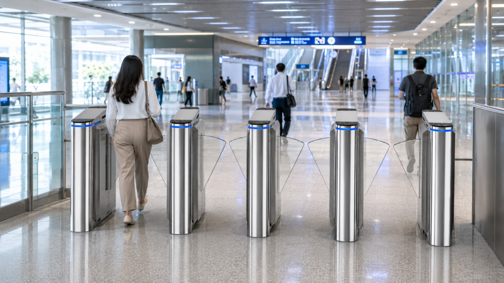 Flap Barrier Gate ประตูกั้นทางเข้าออก ประตูปีกผีเสื้อ Ai Gate
