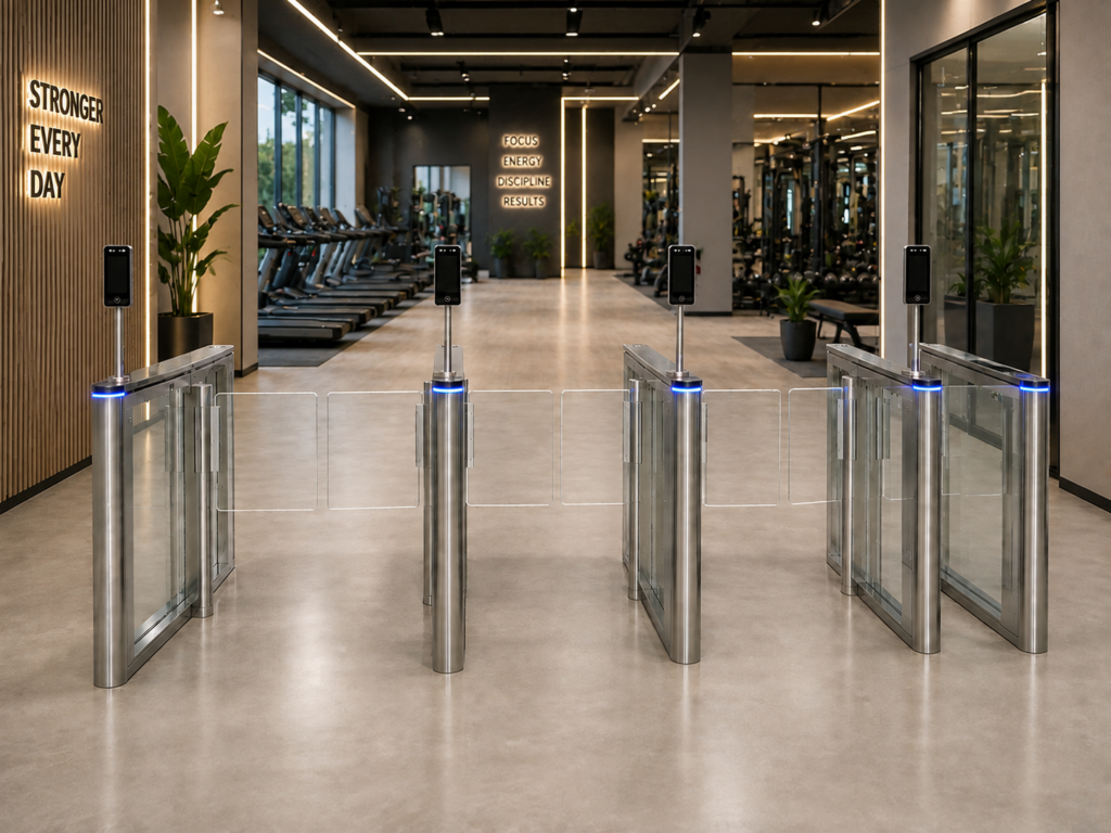 ประตูกั้นคนอัตโนมัติ ประตูกั้นทางเข้าออก Ai Gate SG 7100 Speed Turnstile สถานที่ออกกำลังกาย ฟิตเนส ยิม