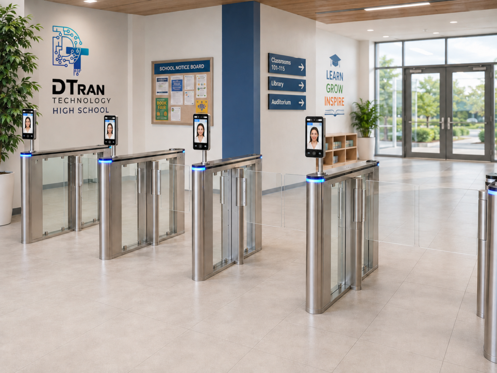 ประตูกั้นคนอัตโนมัติ ประตูกั้นทางเข้าออก Ai Gate SG 7100 Speed Turnstile โรงเรียน สถานศึกษา มหาวิทยาลัย