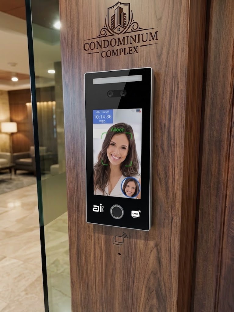 Ai Face Ai-005 Face Recognition Time Attendance and Access Control เครื่องสแกนใบหน้าเข้างาน คอนโด หมู่บ้านจัดสรร