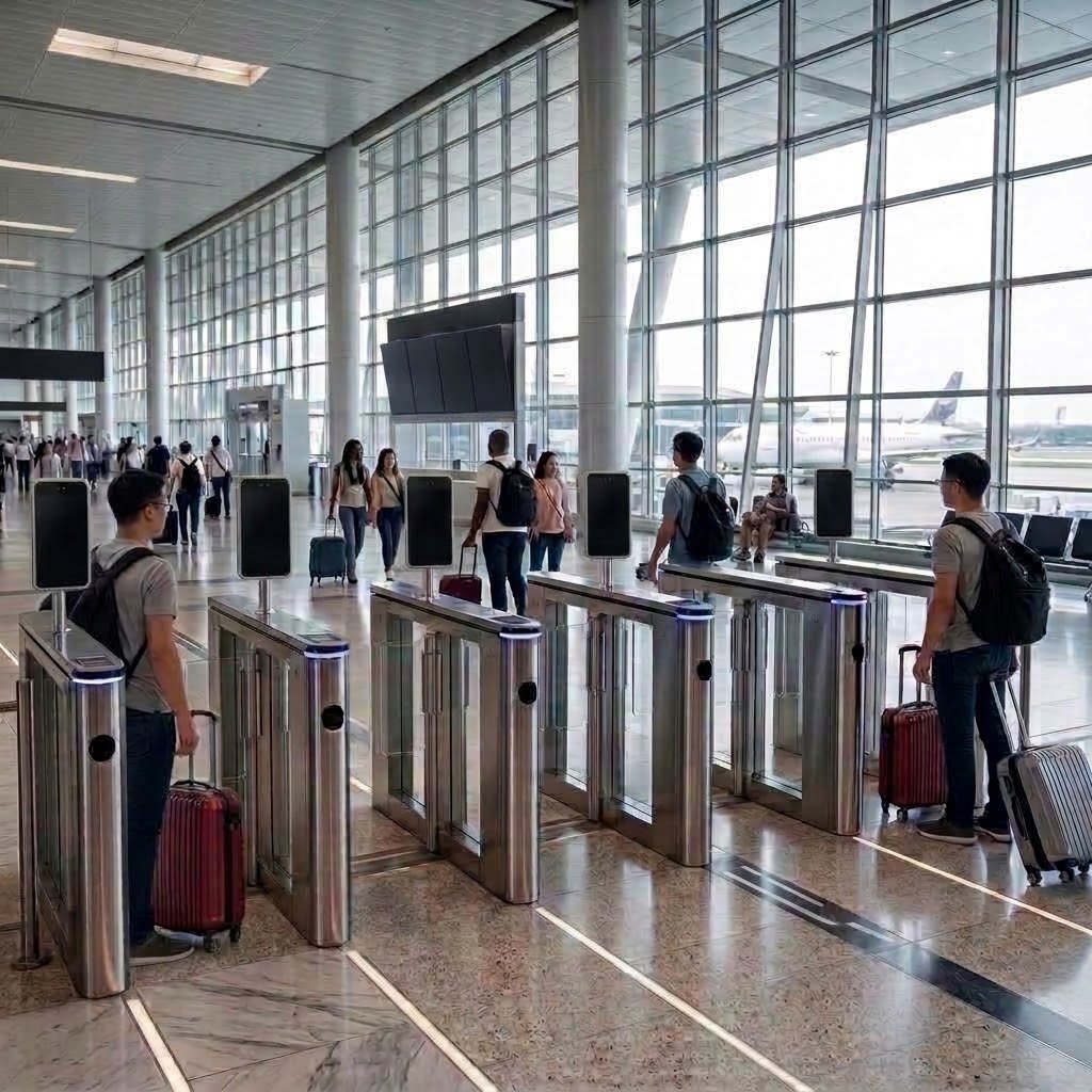 Ai Face X008 Time Attendance and Access Control เครื่องสแกนใบหน้าเข้างาน พร้อมลายนิ้วมือ และบัตร RFID สนามบิน