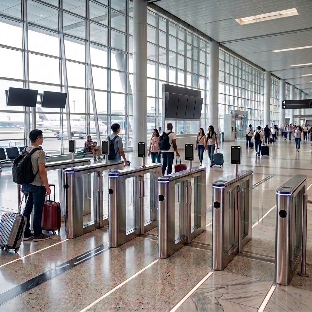 เครื่องสแกนใบหน้าเข้างาน Time Attendance and Access Control Ai Face X010 สนามบิน