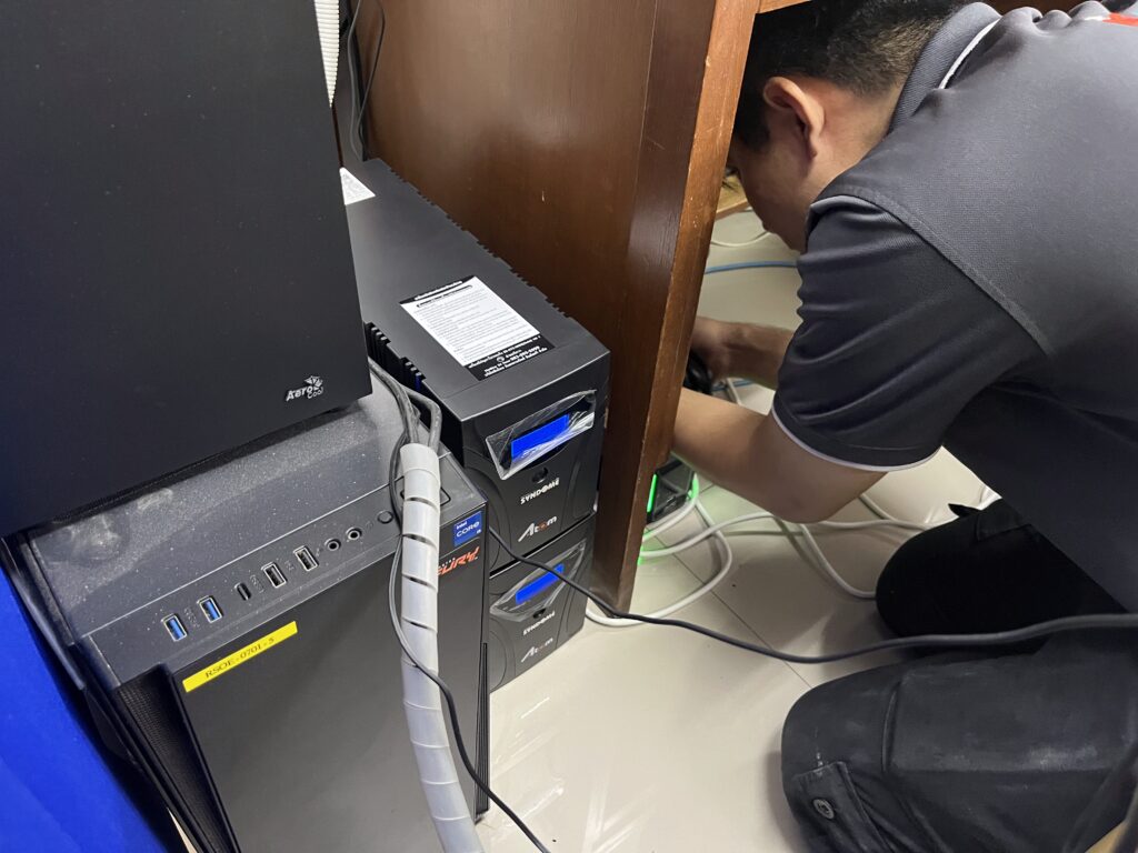ภาพการติดตั้ง เครื่องกั้นทางเข้าออก Ai Gate SW212